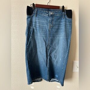 Isabel Maternity by Ingrid & Isabel Blue Denim Pencil Skirt
